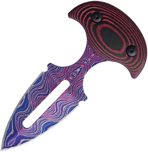 Komoran Purple & Red Wood Handle Push Dagger 029