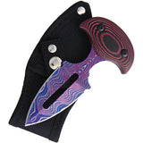 Komoran Purple & Red Wood Handle Push Dagger 029
