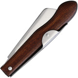 Okapi Biltong Brown Cherry Wood Folding Carbon Steel Pocket Knife 197940