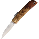 Kotoh Knives Smooth Burl Wood Folding VG-10 Stainless Pocket Knife 12058