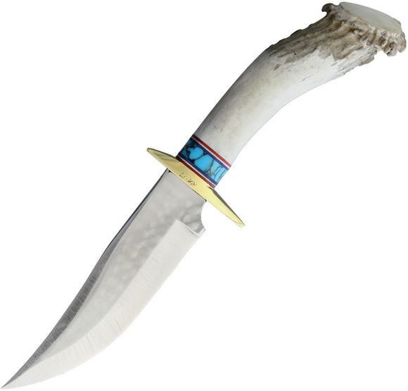 Ken Richardson Knives 5in 1085HC Steel Fixed Blade Bowie Knife 1408T