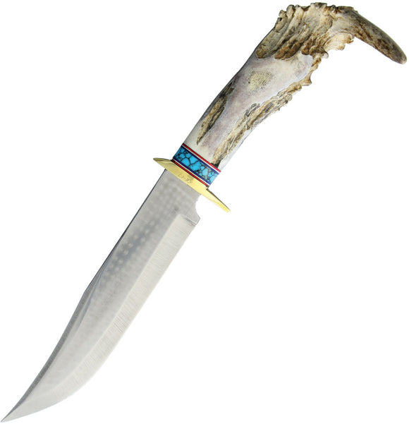 Ken Richardson Knives 8in 1085HC Steel Fixed Blade Bowie Knife 1410T