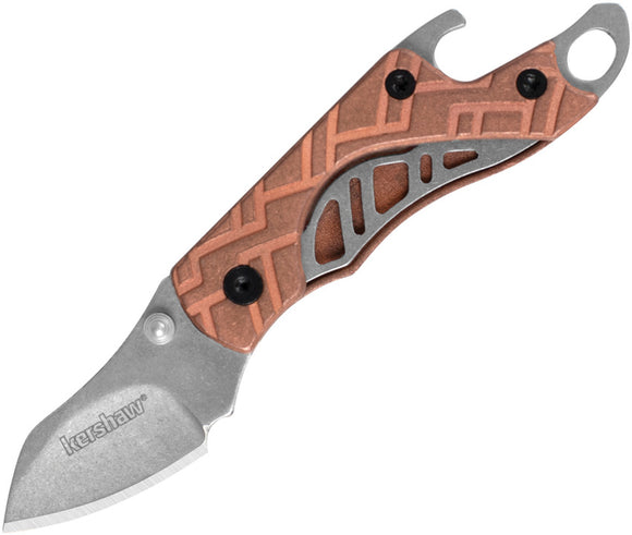 Kershaw Cinder Copper Linerlock Folding Pocket Knife Bottle Opener 1025CUX