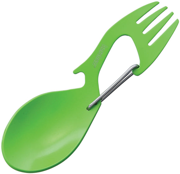 Kershaw Ration Fork Spoon Bottle Opener Green Eating Outdoor Multi-Tool 1140GRNX