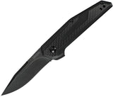 Kershaw Fraxion Carbon Fiber Black G10 Handle Folding Pocket Knife Drop Pt 1160