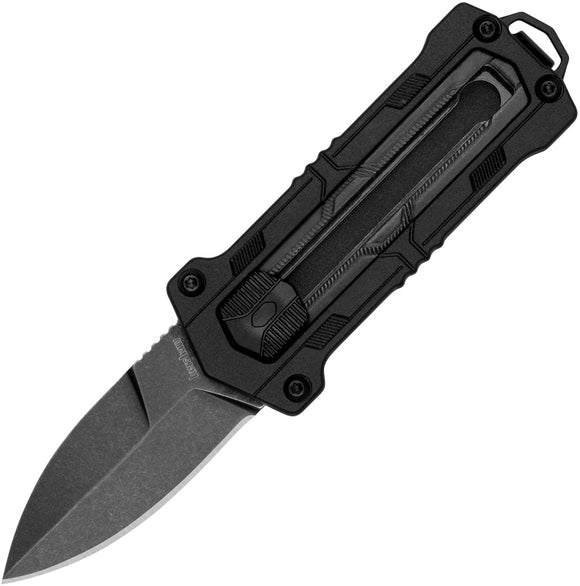 Kershaw Kapsule Sliding Button Lock Manual OTF Black GFN 8Cr13MoV Knife 1190BW