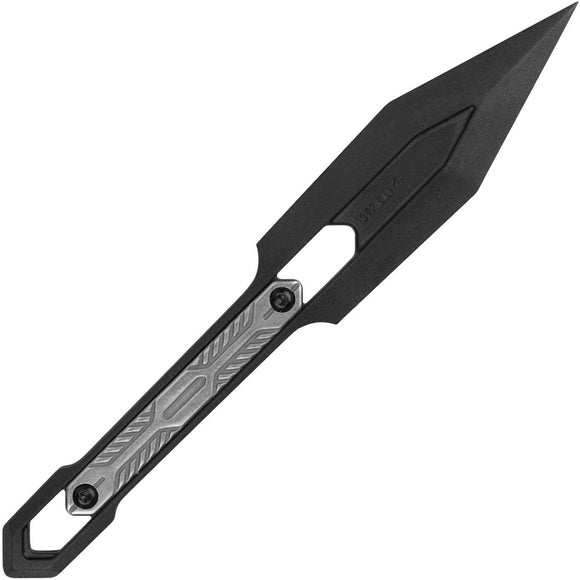 Kershaw Inverse Black/Gray Blunt Edge Spear Point Fixed Blade Knife 1397X