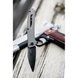 Kershaw Flyby Framelock A/O Gray Stainless Folding D2 Steel Pocket Knife 1404