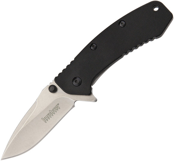 Kershaw Cryo Hinderer Framelock A/O Black G10 Folding Knife 1555G10X