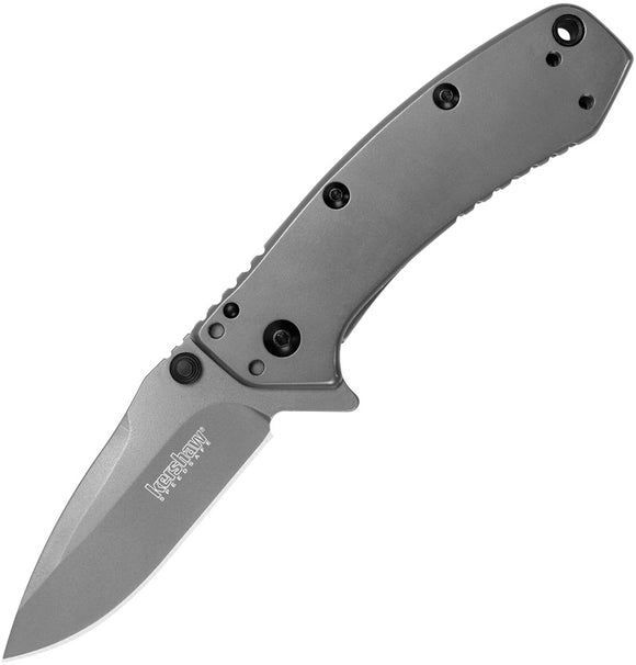 Kershaw Cryo Hinderer Pocket Knife Framelock A/O Gray Folding 8Cr13MoV 1555TIX
