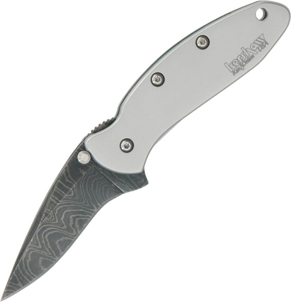 KERSHAW Stainless Steel CHIVE Assisted Damascus Folding Pocket Knife - 1600DAM