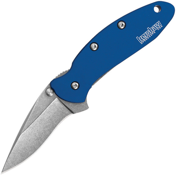 Kershaw Chive Linerlock A/O Assisted Open Blue foldng Knife 1600nbsw