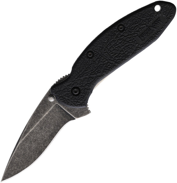 Kershaw Scallion Folding Knife Linerlock Black Nylon 420HC Clip Point 1620BLKBW