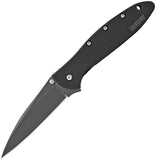 Kershaw Leek Framelock A/O Assisted Black Tungsten 14C28N Folding Knife 1660CKTX