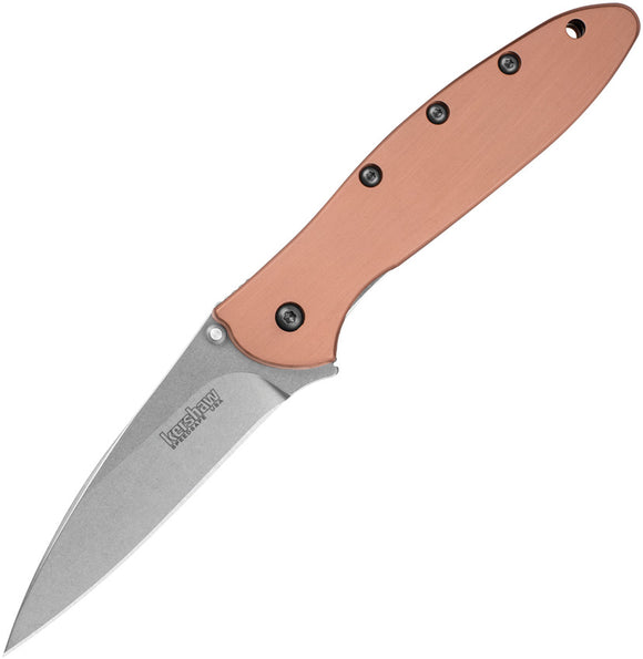 Kershaw Leek Linerlock A/O Copper Folding Pocket Knife 1660cu