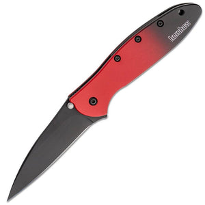 Kershaw Leek Gradient Red & Black Aluminum Folding MagnaCut Knife 1660GRDBLK