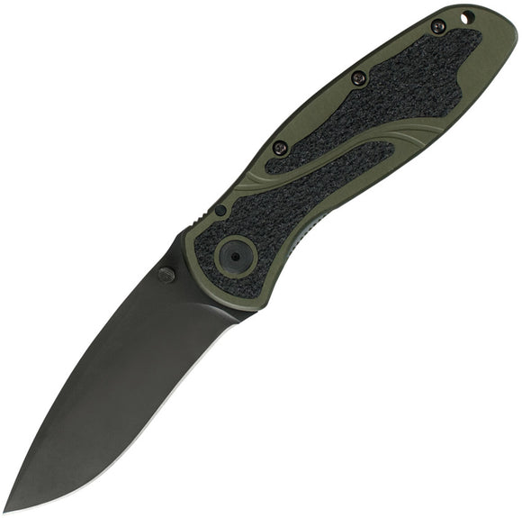 Kershaw Blur Linerlock A/O Black Blade Olive Drab Handle Folding Knife 1670OLBLK