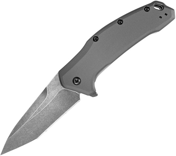 Kershaw Link Linerlock A/O Tanto Blade Gray Aluminum Folding Knife 1776TGRYBW