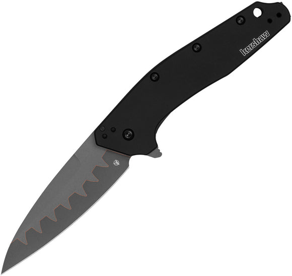 Kershaw Dividend Composite Linerlock A/O Black Aluminum Folding Knife 1812BLKCB