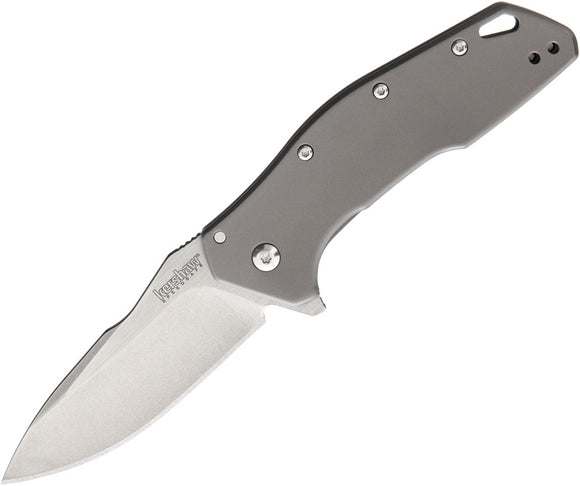 Kershaw Eris Framelock A/O Blade Gray TiNi Steel Handle Folding Knife EDC 1881