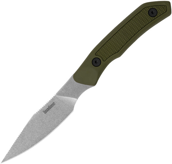 Kershaw Deschutes Caper Fixed Blade Knife Green D2 Steel w/ Belt Sheath 1882