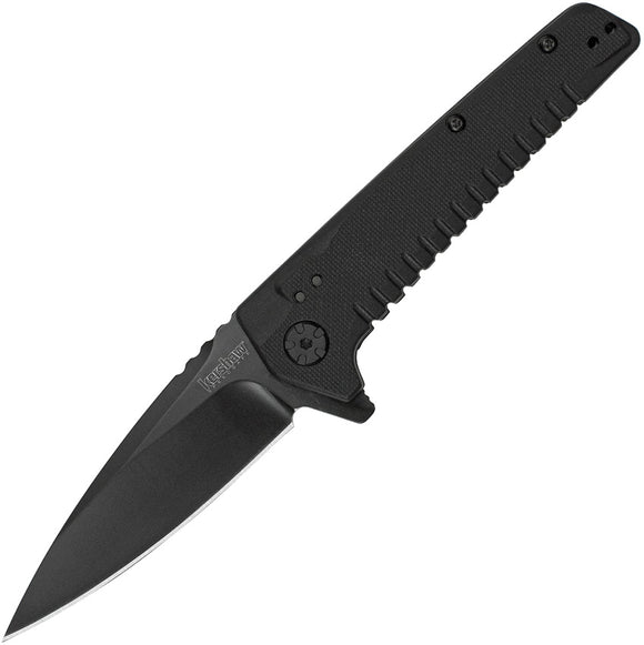 Kershaw Fatback Linerlock Drop Pt Blade A/O Black Nylon Folding Knife EDC 1935