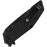 Kershaw Brawler Pocket Knife Linerlock A/O Black GRN Folding 8Cr13 Blade 1990X