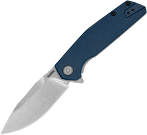 Kershaw Lucid Framelock A/O Blue GFN & Stainless Folding 8Cr13MoV Knife 2036