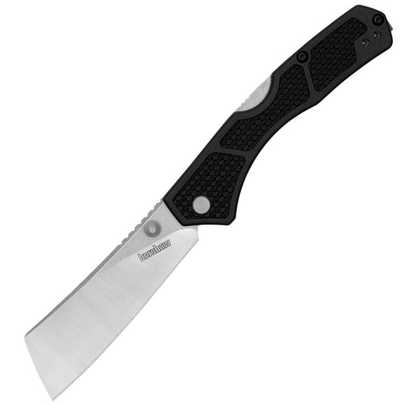 Kershaw Hatch Lockback Black GFN Folding D2 Steel Cleaver Pocket Knife 2043