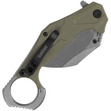 Kershaw Outlier Linerlock A/O Green GFN Folding SW 8Cr13 Pocket Knife 2064ODSW