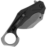 Kershaw Outlier Linerlock A/O Black GFN Folding SW 8Cr13MoV Pocket Knife 2064SW