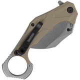 Kershaw Outlier Linerlock A/O Tan GFN Folding SW 8Cr13MoV Pocket Knife 2064TANSW