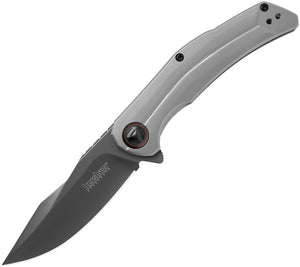 Kershaw Believer Pocket Knife Framelock Grey Stainless 8Cr13MoV Drop Pt 2070X