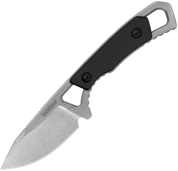 Kershaw Brace Black GFN 8Cr13MoV Stainless Fixed Blade Knife w/ Sheath 2085