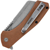 Kershaw Static Pocket Knife Linerlock Brown Micarta Folding D2 Steel 3445MCB