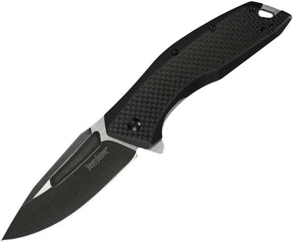 Kershaw Flourish Linerlock A/O Drop Pt Blade Black G10 Folding Knife - 3935