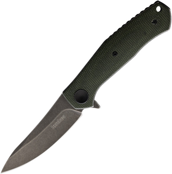 Kershaw Concierge Linerlock Green Micarta Folding D2 Steel Pocket Knife 4020MCG