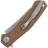 Kershaw Concierge Pocket Knife Linerlock Brown Micarta Folding 8Cr13MoV 4020MIB