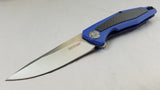 Kershaw Blue Atmos Linerlock Carbon Fiber Folding Knife 4037blu