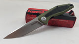 Kershaw Green Atmos Linerlock Carbon Fiber Folding Knife 4037ol