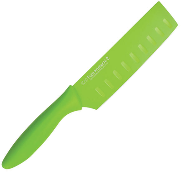 Kershaw Pure Komachi 2 Series Nakiri Fixed Blade Lime Green Kitchen Knife 5071