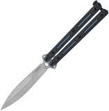 Kershaw Lucha Balisong Blue Titanium & Carbon Fiber 20CV Butterfly Knife 5150CF