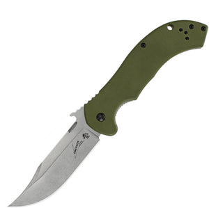 Kershaw Emerson CQC-10K Wave OD Green Plain Edge Folding Knife - 6030