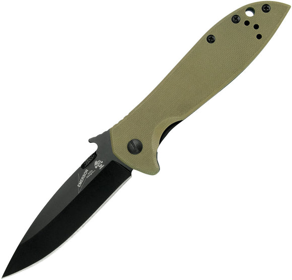 Kershaw Emerson CQC-4K Desert Brown G10 Drop Point Folder Knife - 6054BRNBLK