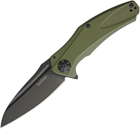 Kershaw Natrix XL Sub-Framelock OD Green Handle Black Folding Knife 7008OLBLK