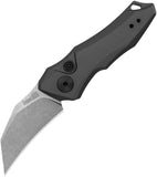 Kershaw Automatic Launch 10  Knife Button Lock Gray Aluminum  CPM-154 Stainless Hawkbill Blade 7350