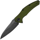 Kershaw Bareknuckle Sub-Frame Lock Green Folding Black Pocket Knife 7777OLBW