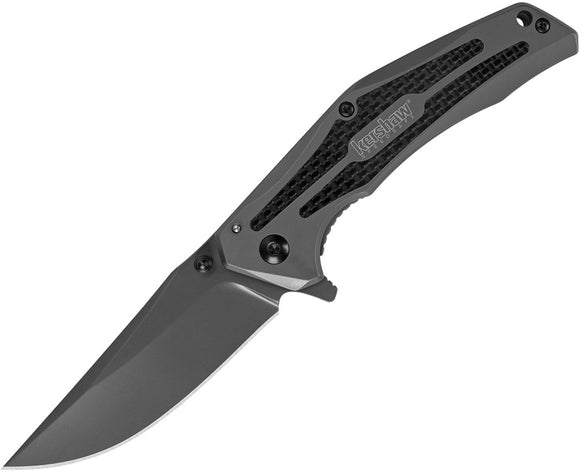 Kershaw Duojet Framelock A/O Stainless Folding Black & Gray Handle Knife 8300