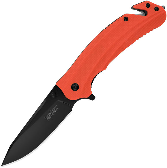 Kershaw Barricade Pocket Knife Linerlock A/O Orange GRN Folding 8Cr13MoV 8650X