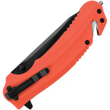 Kershaw Barricade Pocket Knife Linerlock A/O Orange GRN Folding 8Cr13MoV 8650X